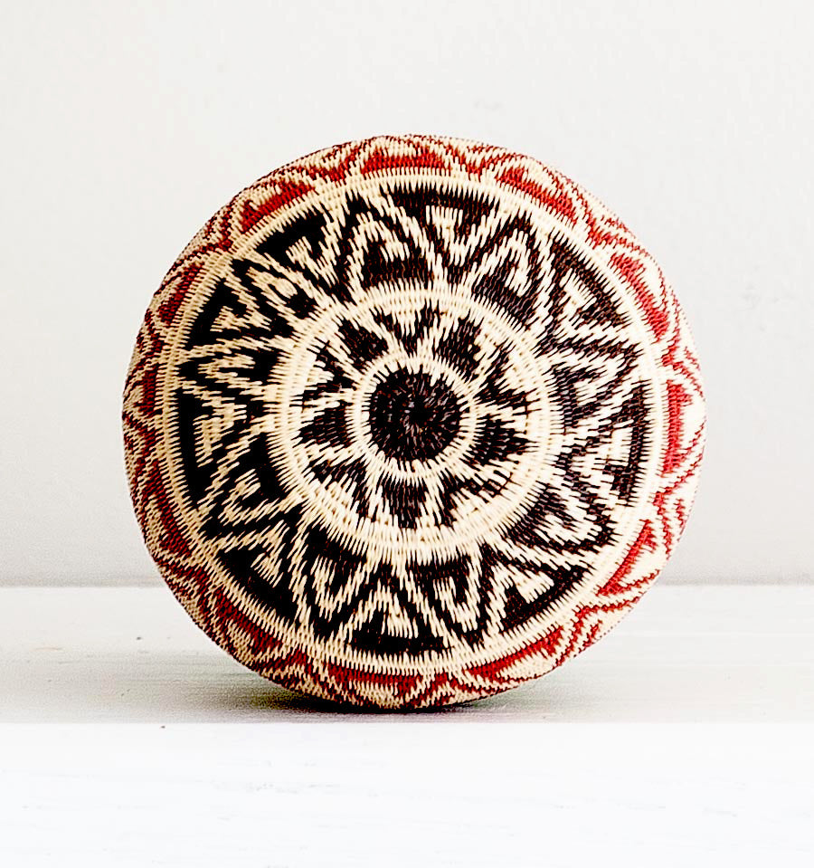 Crimson Triad Woven Basket