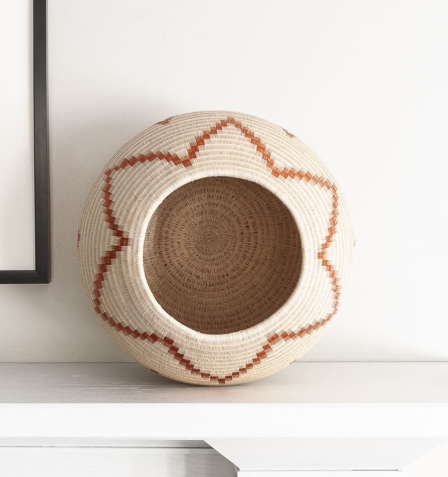 Copper Flames Woven Basket