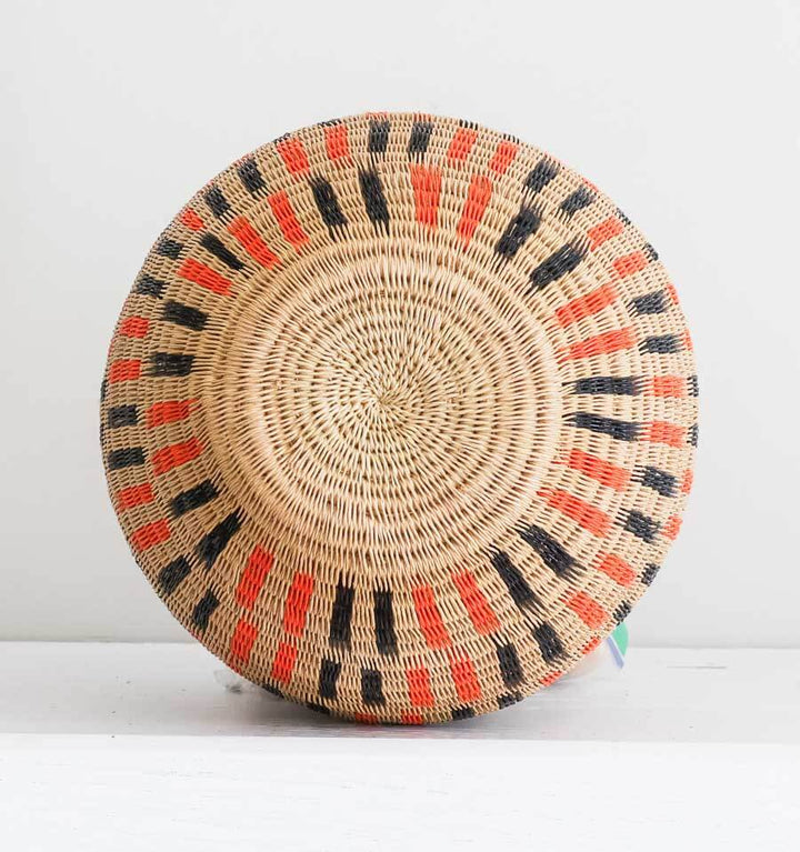 Orange Woven Decorative Basket