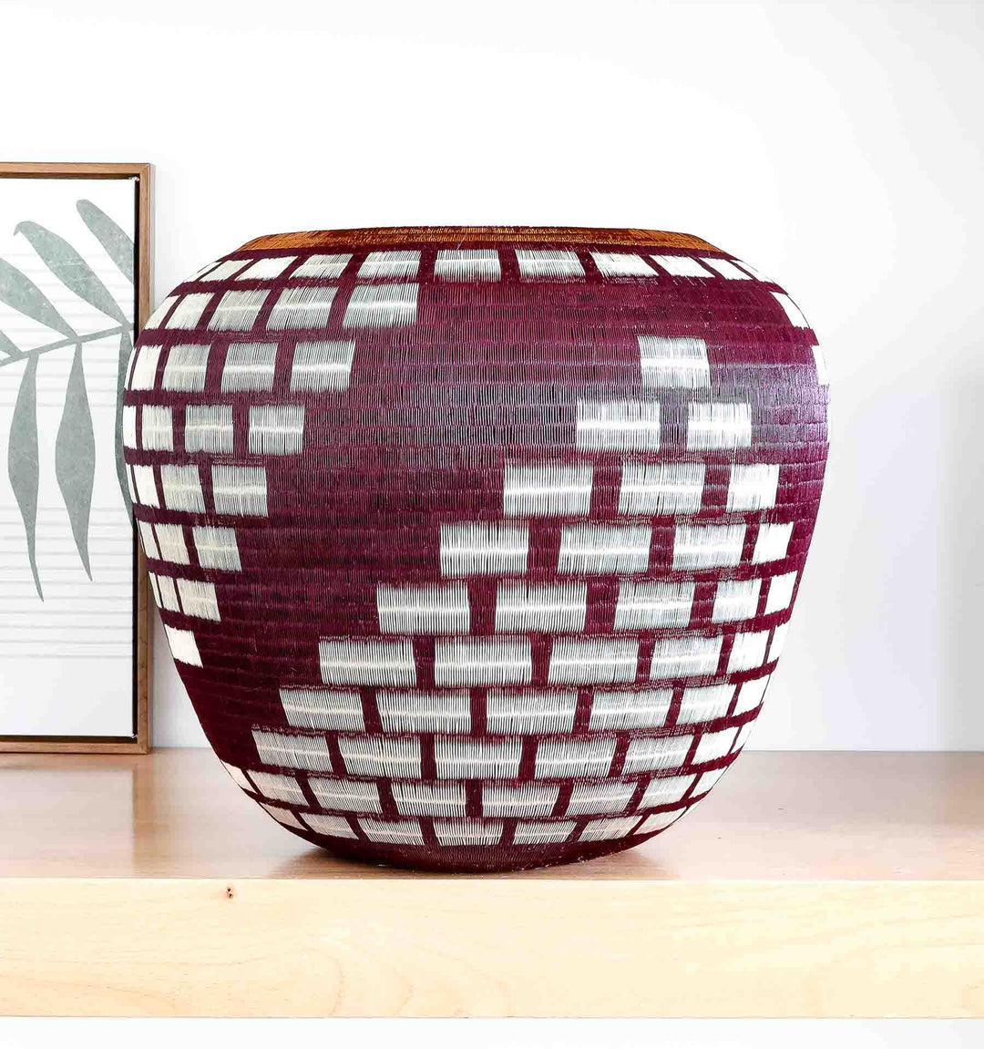 Copper Woven Decorative Basket