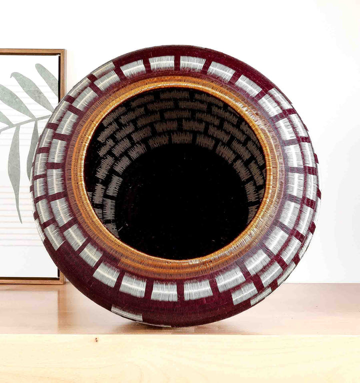 Copper Woven Decorative Basket