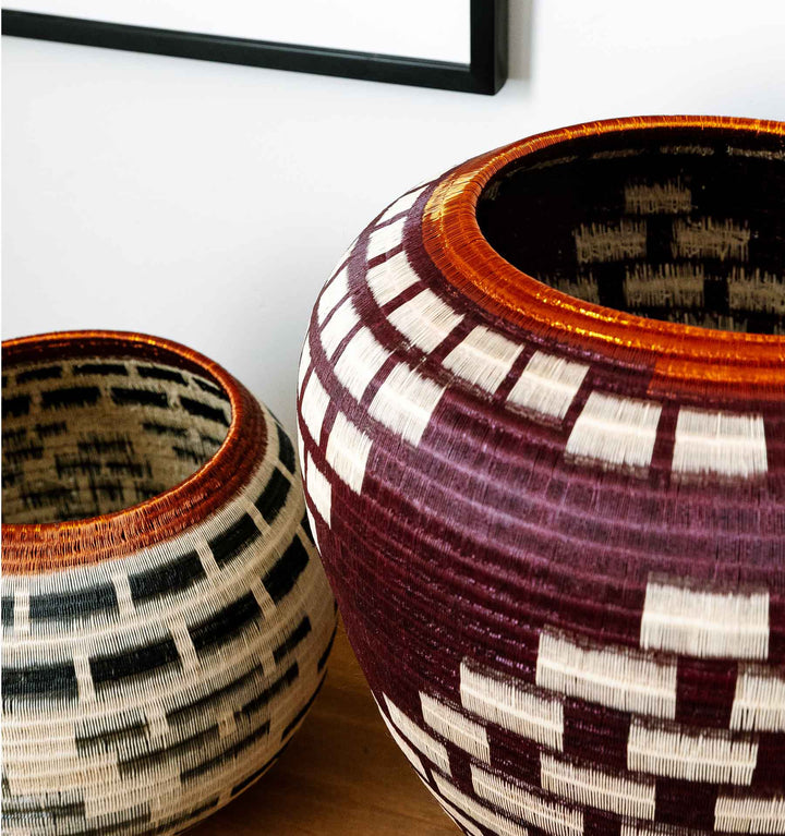 Copper Woven Decorative Basket