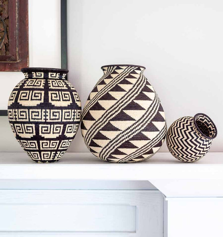 Modern Keys Woven Basket