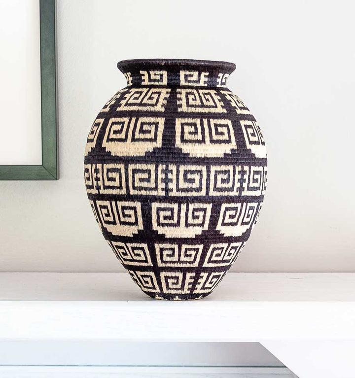 Modern Keys Woven Basket