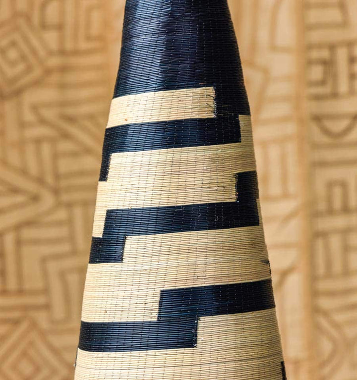 White Lightening Tall Woven basket