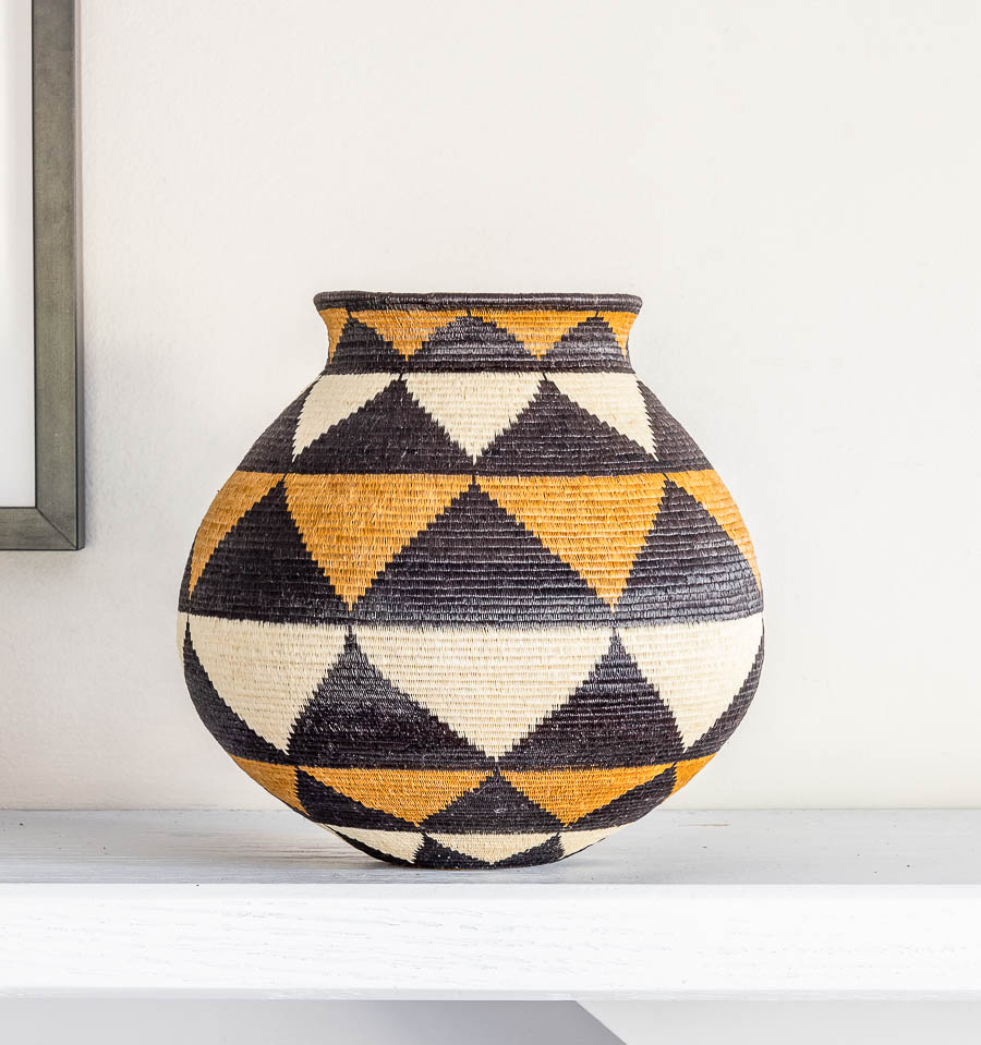 Wide Triangles Woven Basket