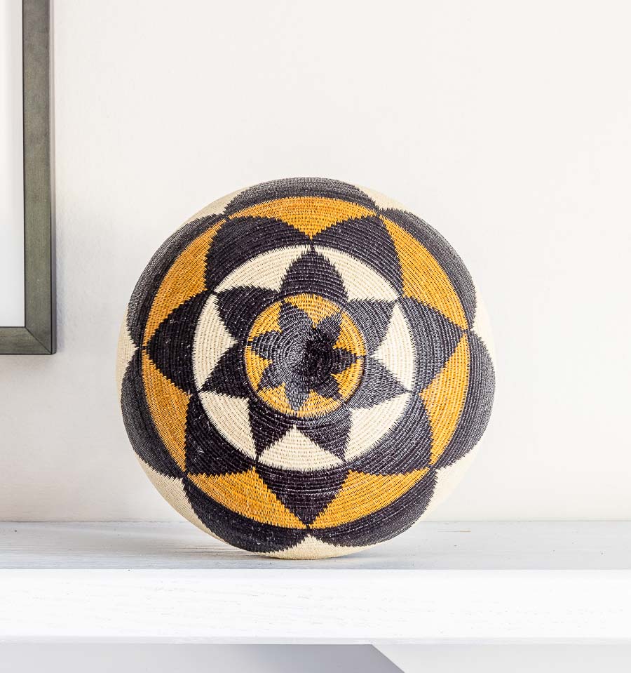 Wide Triangles Woven Basket