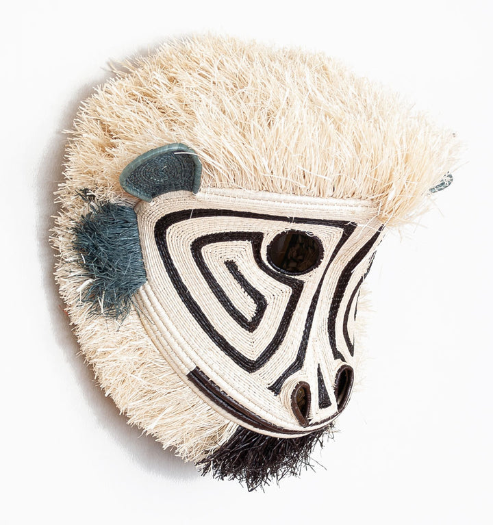White Spirit Monkey Woven Animal Mask