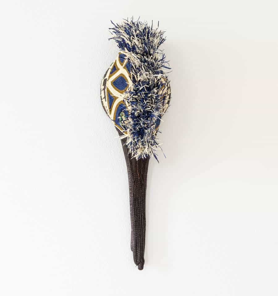 Midnight Hummingbird Woven Animal Mask