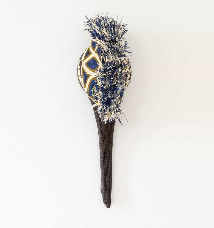 Midnight Hummingbird Woven Animal Mask