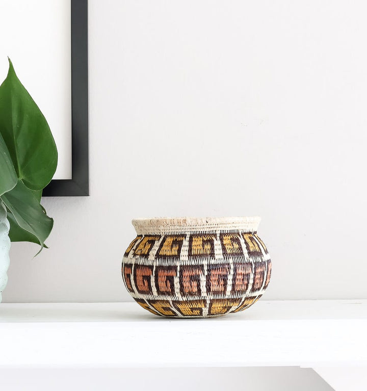 Vintage Keys Woven Basket
