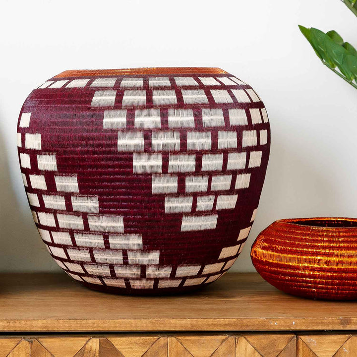 Copper Woven Decorative Basket