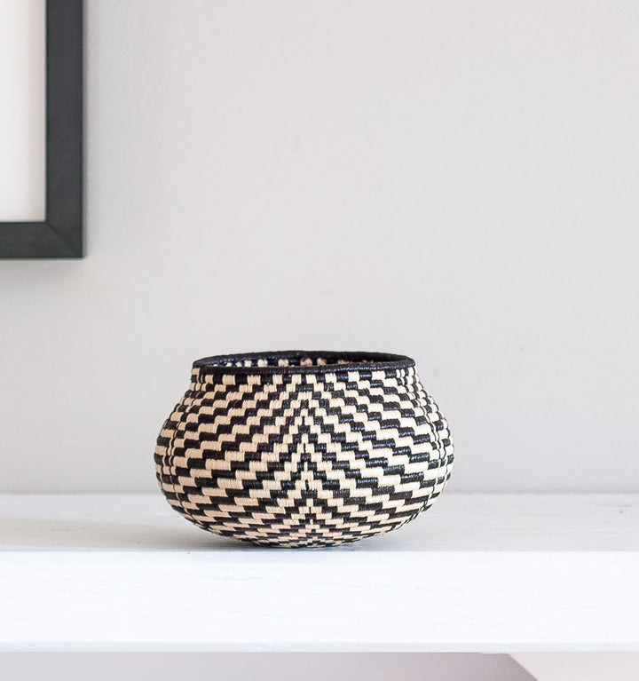 Stepped Flames Woven Basket