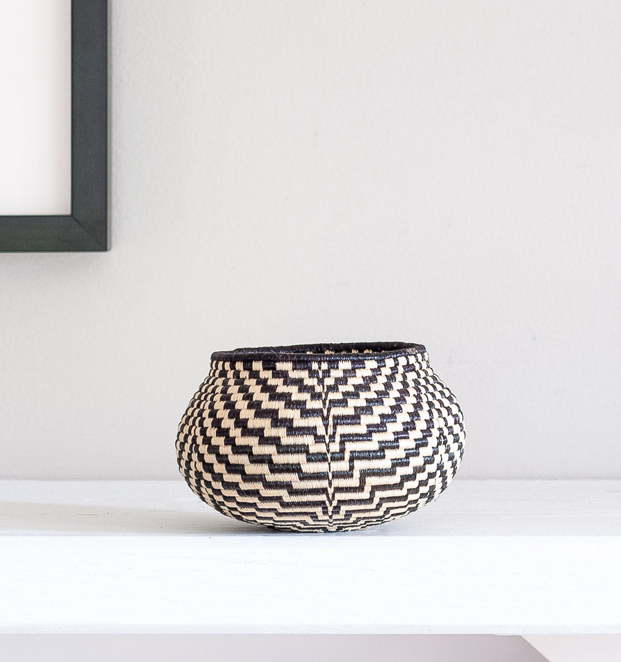 Stepped Flames Woven Basket