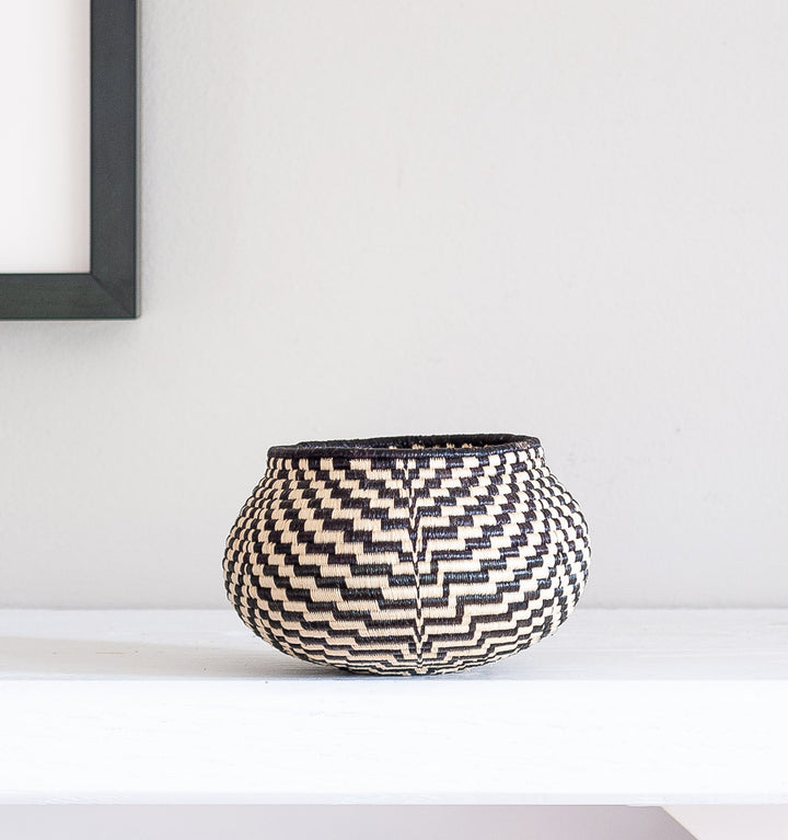 Stepped Flames Woven Basket