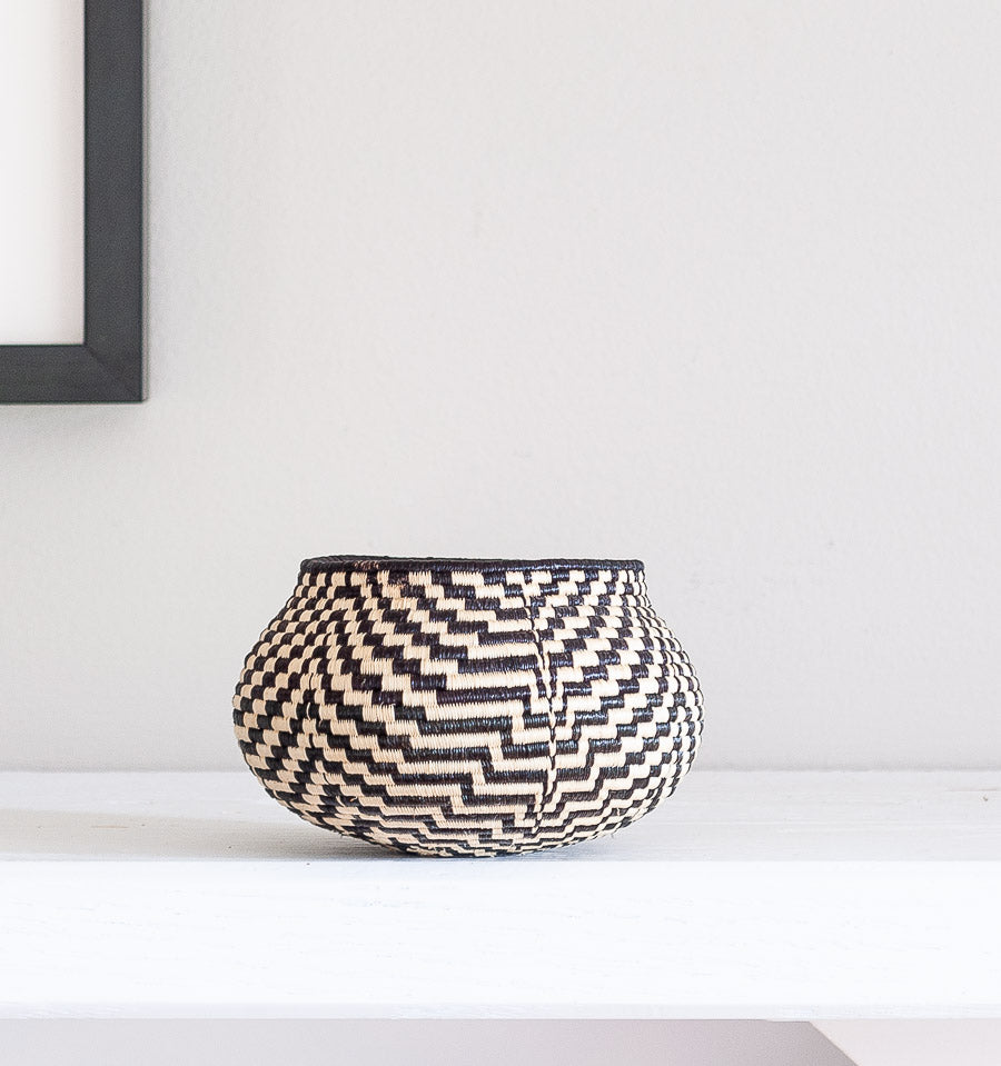 Stepped Flames Woven Basket