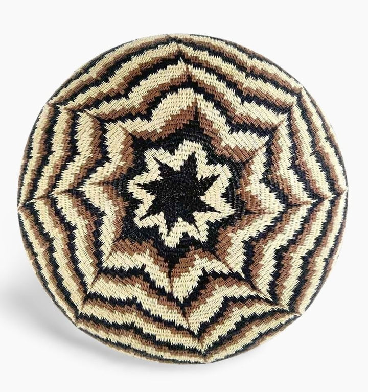 Draped Peaks in Umber Woven Basket