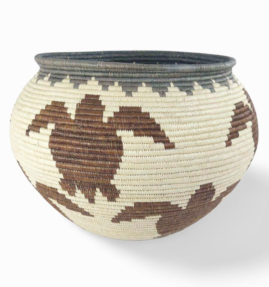 Ancestral Turtle Path Woven Basket