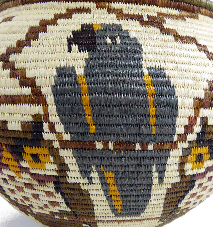 Owly Gray Birds Woven Basket