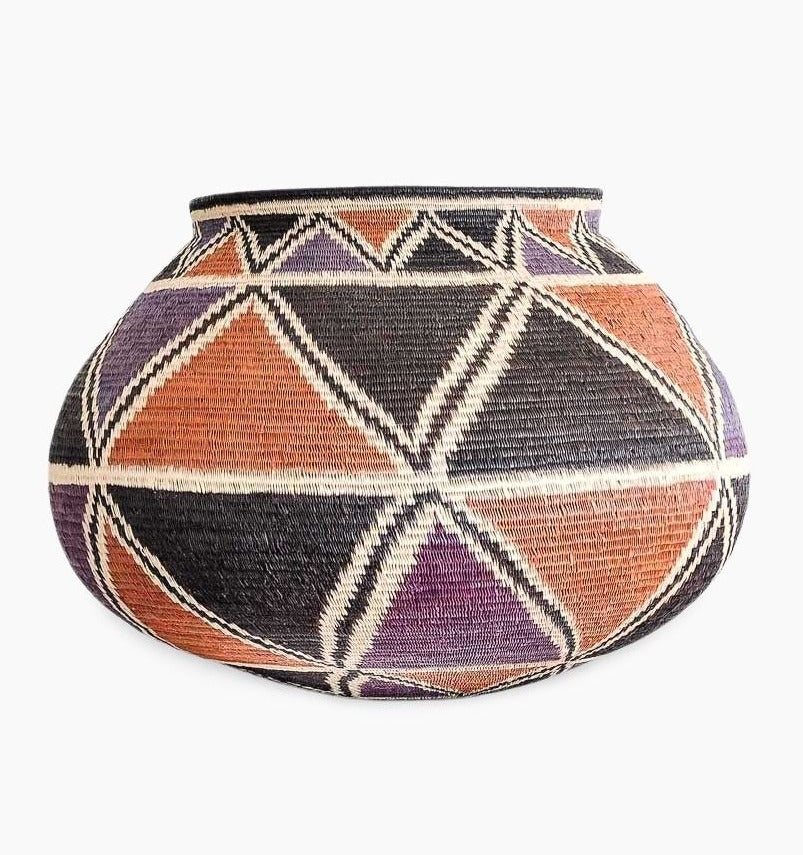 Geometric Eclipse Wounaan Basket