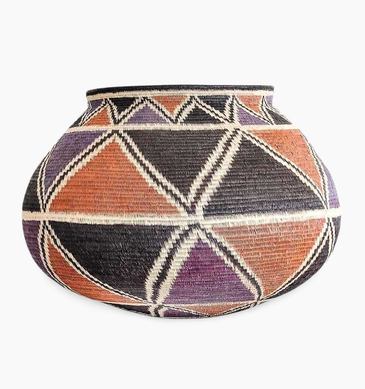 Geometric Eclipse Wounaan Basket