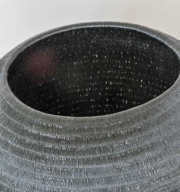 Black and Ivory Decorative Basket