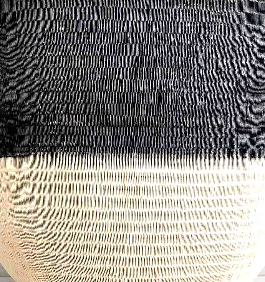 Black and Ivory Decorative Basket