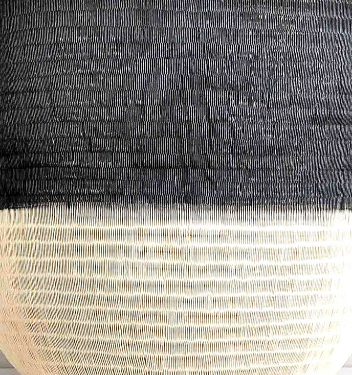 Black and Ivory Decorative Basket