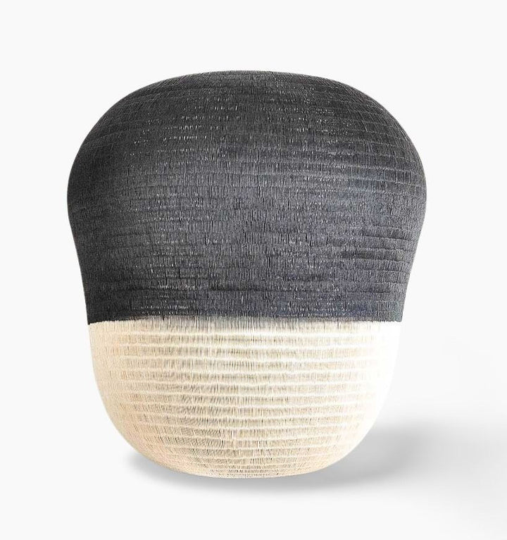 Black and Ivory Decorative Basket