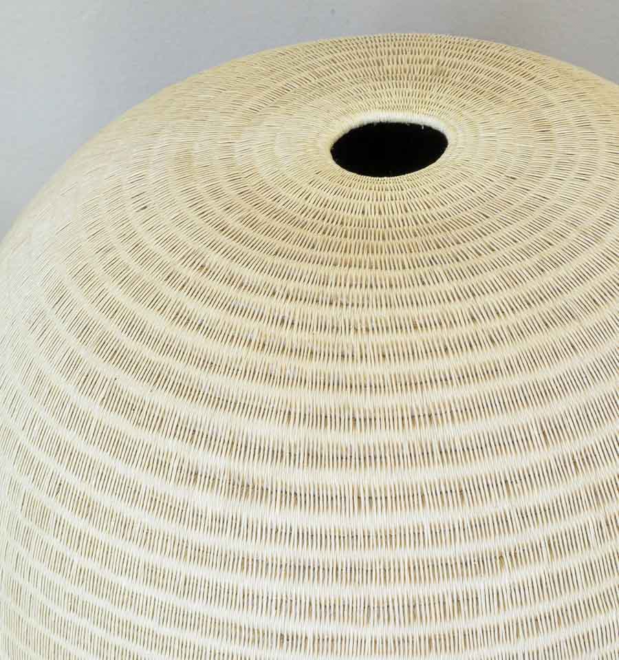 Black and Ivory Decorative Basket