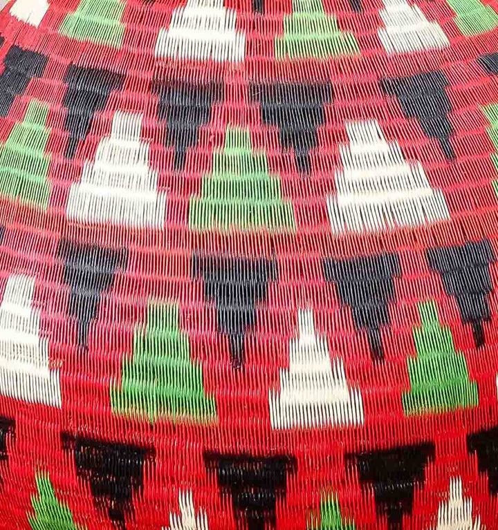 Crimson Echo Decorative Basket