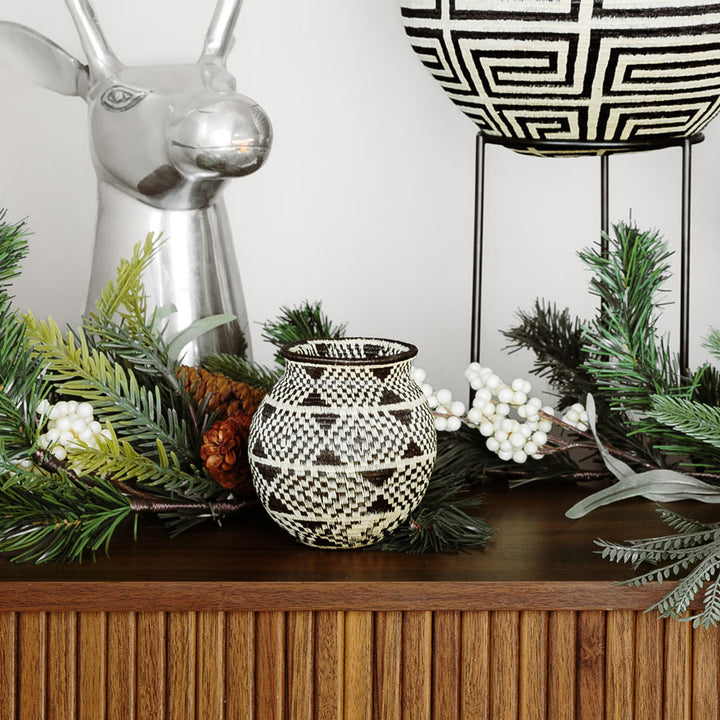 Plaited Diamonds Woven Basket