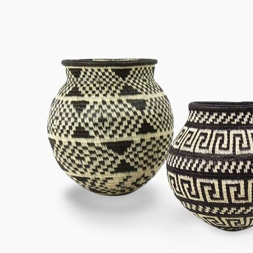 Plaited Diamonds Woven Basket