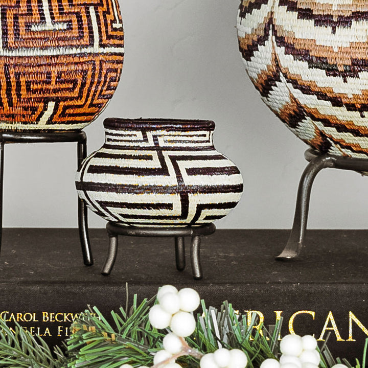 Cultural Steps in Black Mini Basket