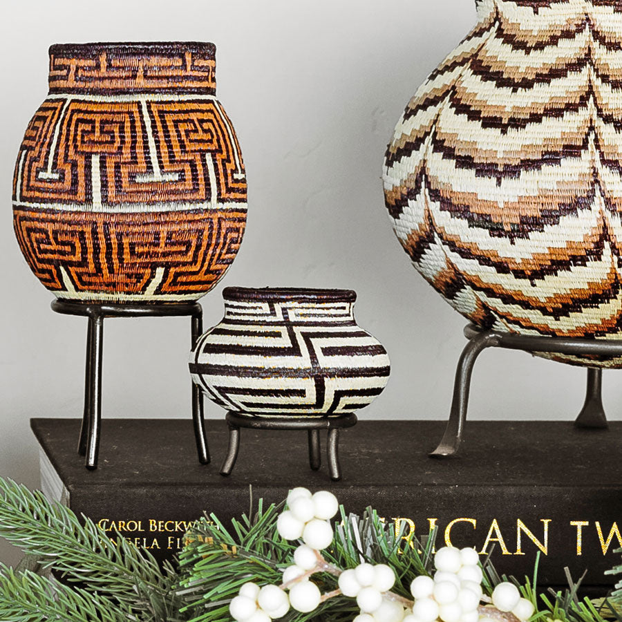 Cultural Steps in Black Mini Basket