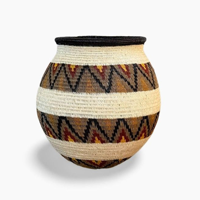 Zigzag Chevron Woven Basket