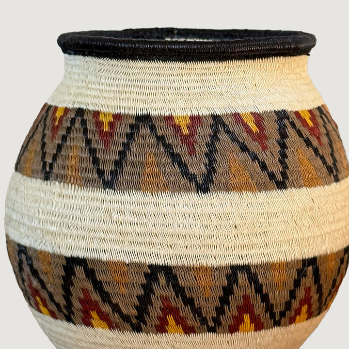 Zigzag Chevron Woven Basket