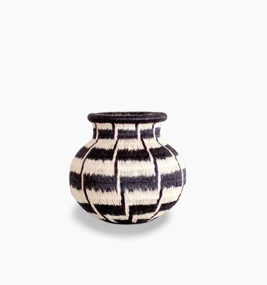 Black & Natural Mini Woven Art