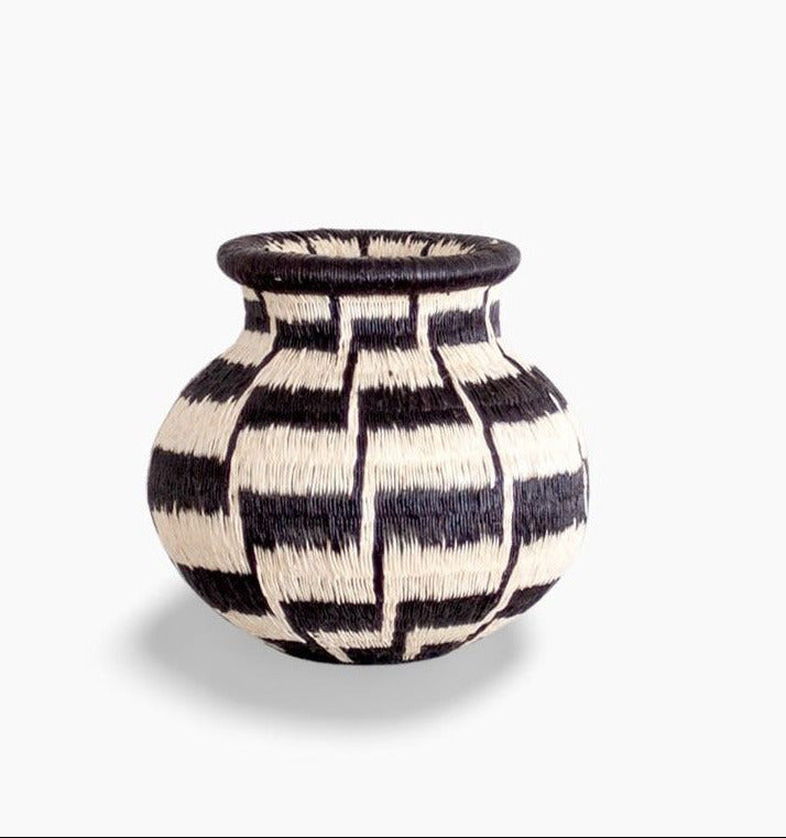 Black & Natural Mini Woven Art