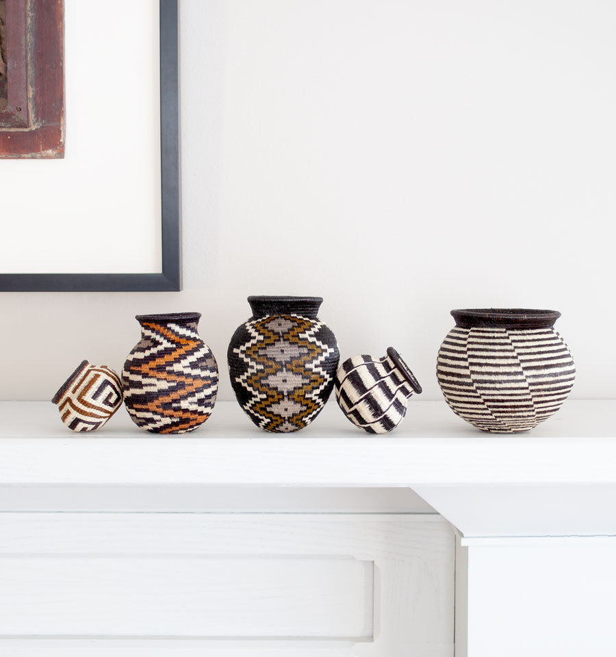 Ember Glint Spiral Basket