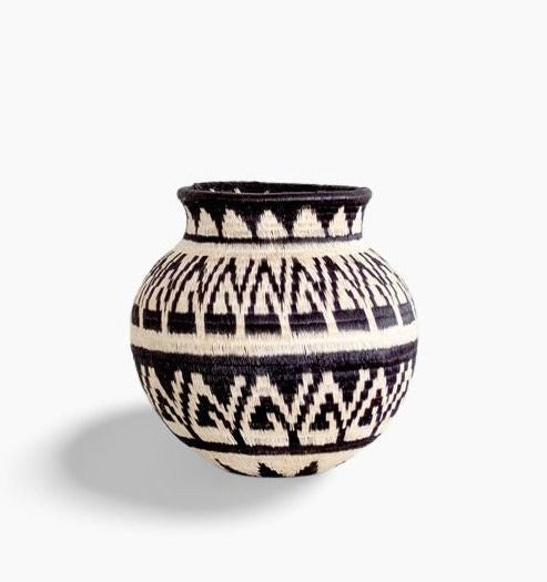 Midnight Geometry Wounaan Basket