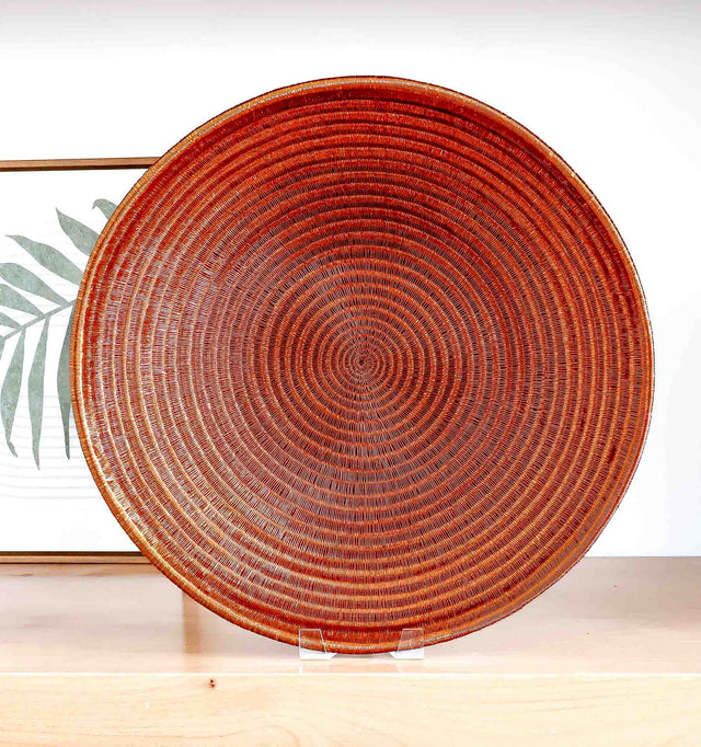 “Sunweight” — Copper-Wrapped Werregue Plate by Plinio Opua