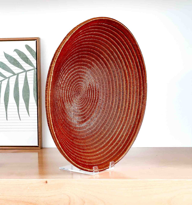 “Sunweight” — Copper-Wrapped Werregue Plate by Plinio Opua