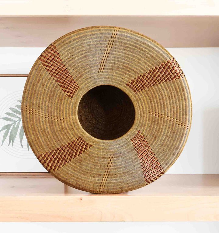 Golden Woven Decorative Basket