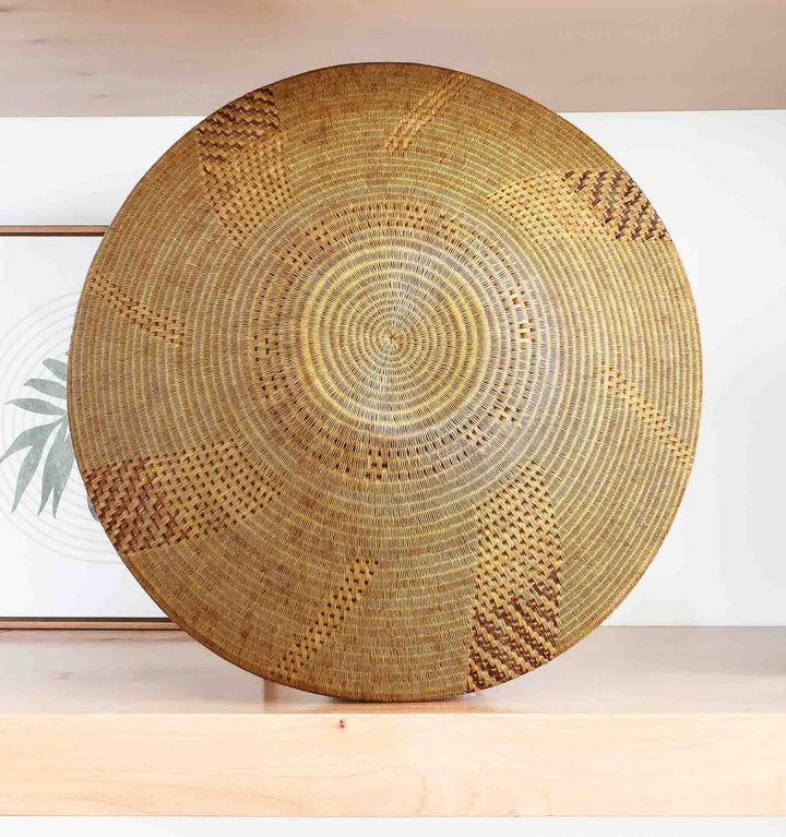 Golden Woven Decorative Basket