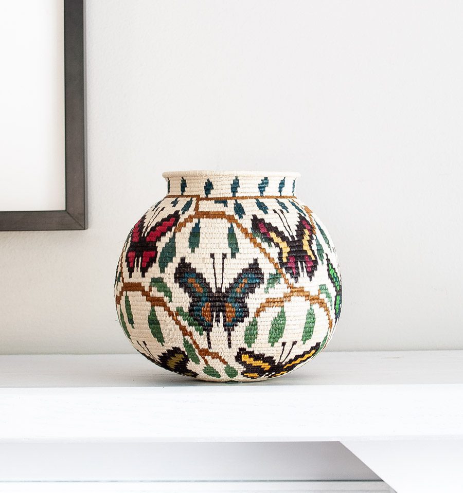 Butterflies Woven Basket