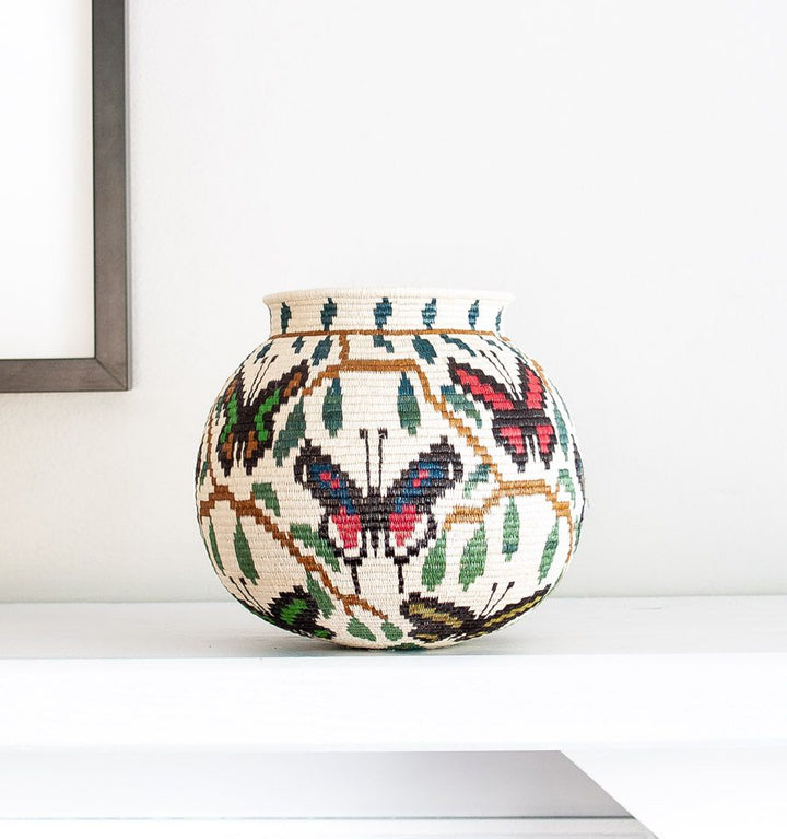 Butterflies Woven Basket