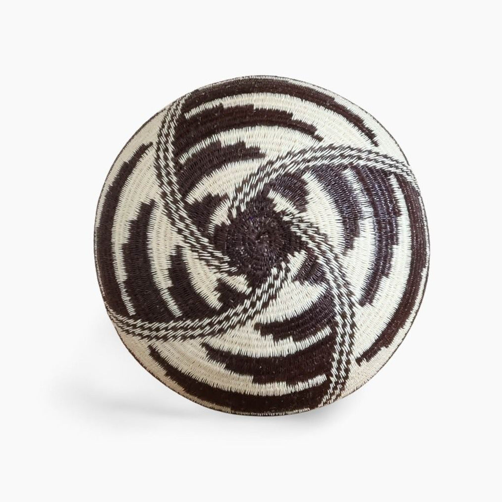 Diagonal Ridge Lines Mini Woven Basket