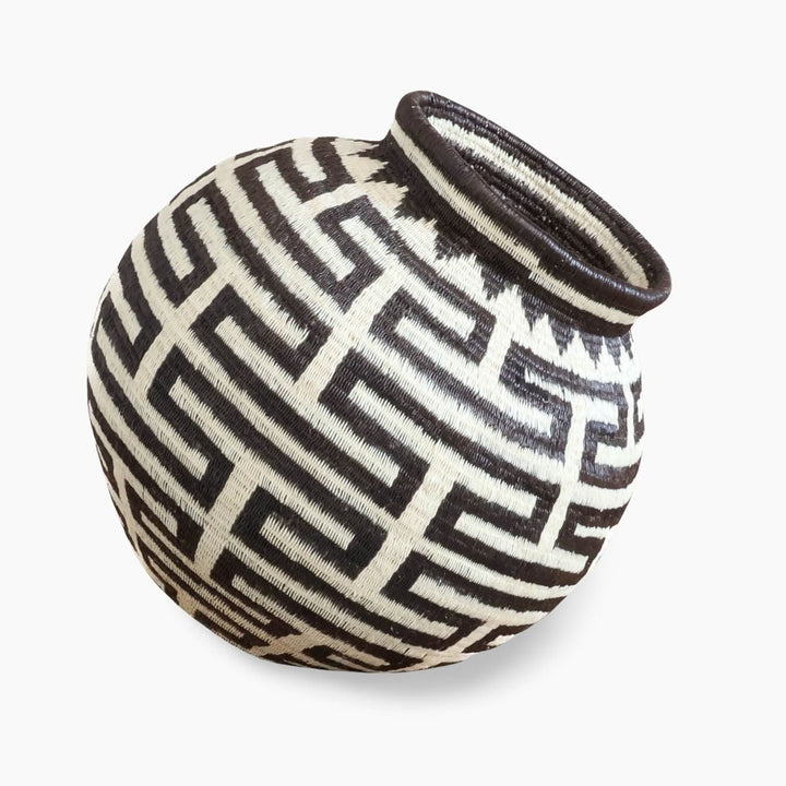 Labyrinth Lines Classic Woven Basket