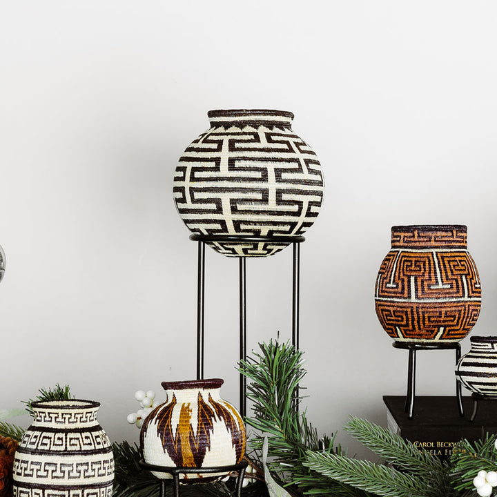 Labyrinth Lines Classic Woven Basket